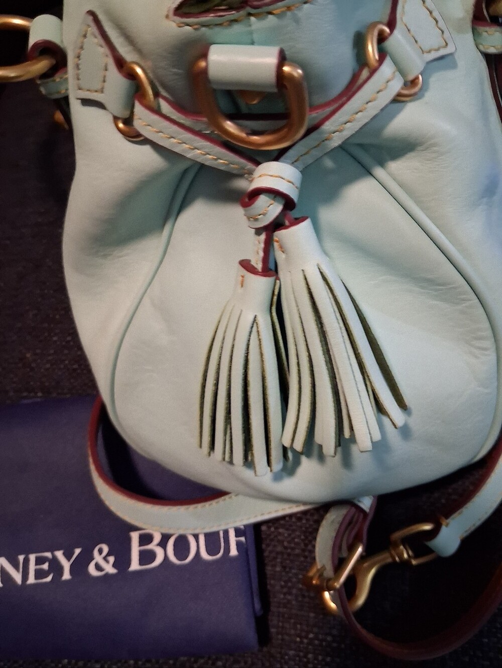 LARGE DOONEY AND BOURKE FLORENTINE SATCHEL - Picture 4 of 16
